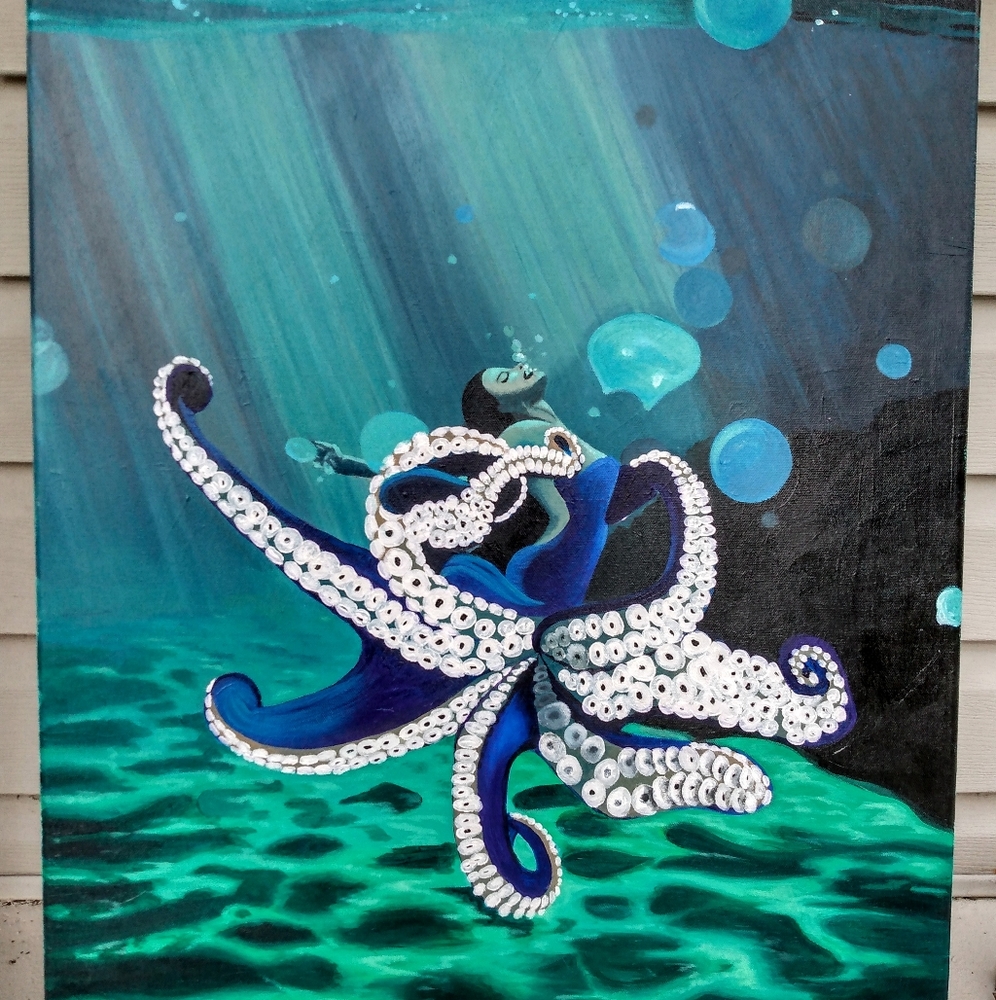 Siren song original painting 🧜